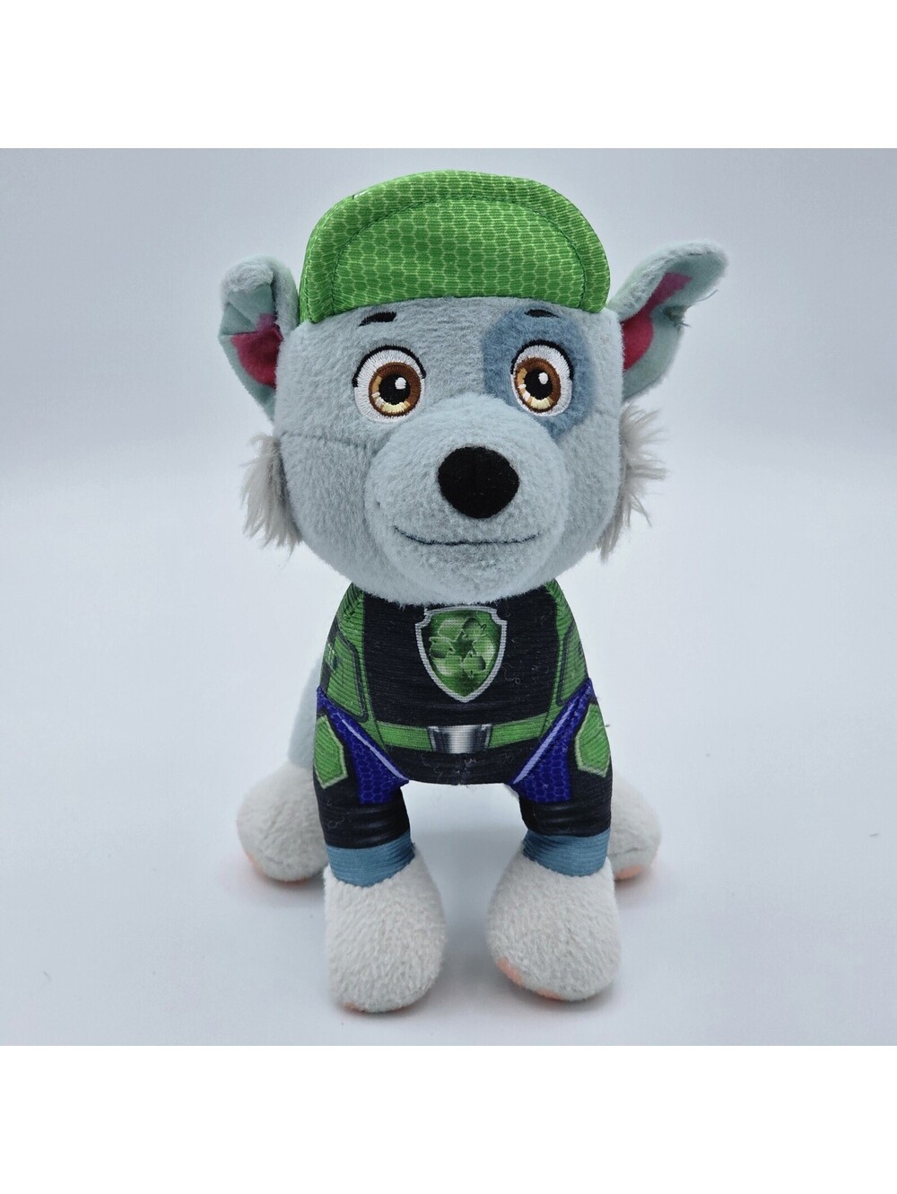 Paw Patrol Rocky Plush Toy with Hat Nickelodeon Character 8 inch